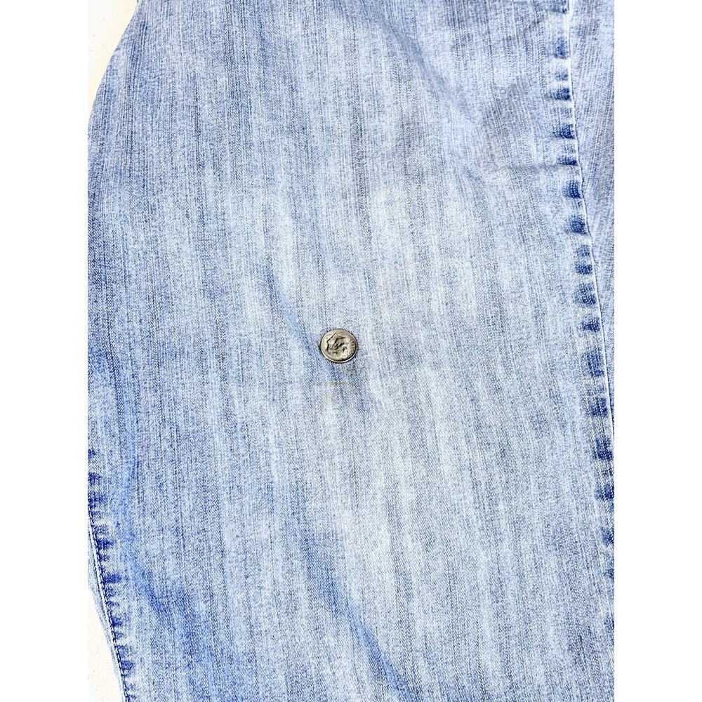 Cropped Denim Capris Embroidered Floral Hem Womens Plus Sz 18W Gloria Vanderbilt - Picture 10 of 13